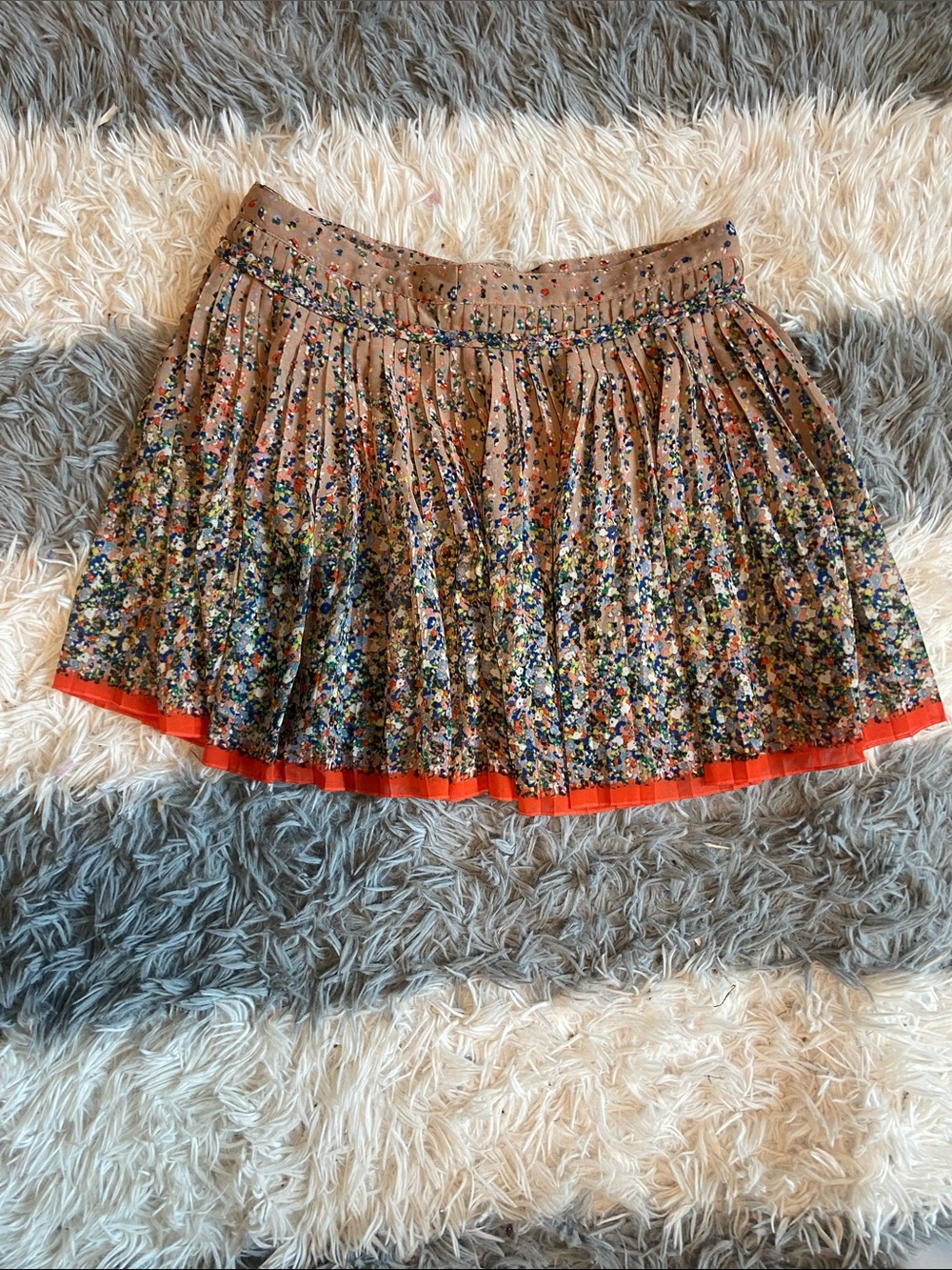 American Eagle pleated floral skirt